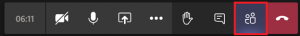 Screenshot of people tab in Teams