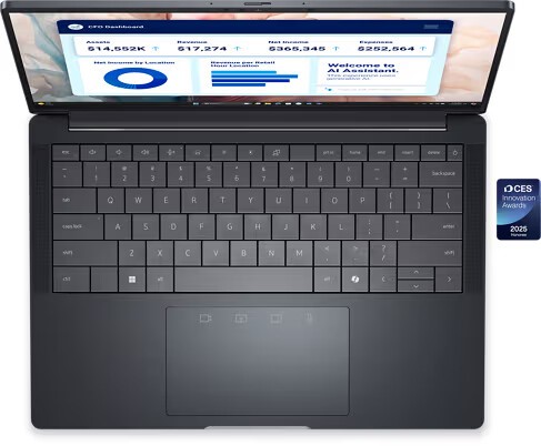 Laptop showing keyboard and screen